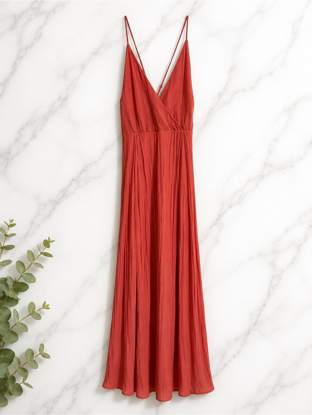 Forever 21 Rust Red Spaghetti-Strap Maxi Dress
